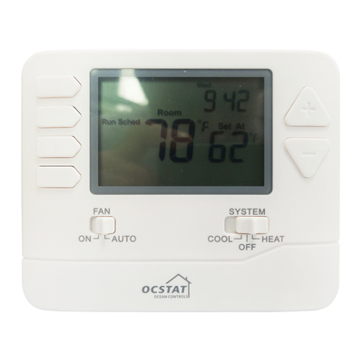 White LCD Display Digital Room Thermostat for Precise Temperature Control