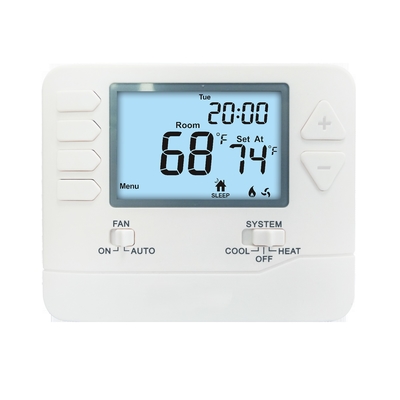 White LCD Display Digital Room Thermostat for Precise Temperature Control