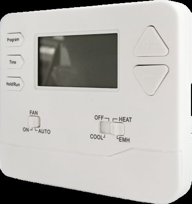 White Digital Room Thermostat with LCD Display and Battery Power