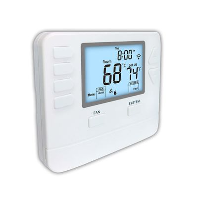 Temperature Control Digital Room Thermostat in White ABS for Improved Comfort