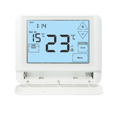 Powerful and Accurate HVAC Thermostat Power Supply 24VAC Or Battery 0.3KG Display Accuracy ±1℉ under 68℉