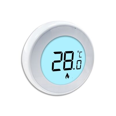 Blue Backlight Color Boiler Room Non-programamble Thermostat White Color NTC Sensor Type Temperature Regulation Solution for Heating Applications