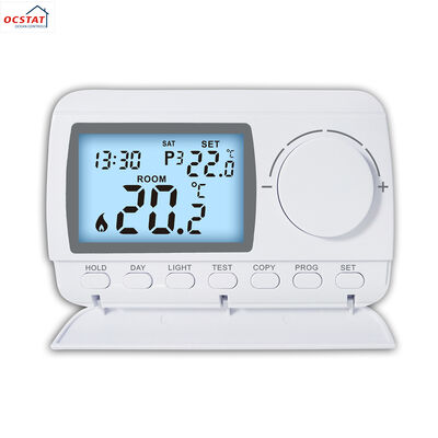 Works With Most Heating Systems Automatic Heating Boiler Programmable Thermostat White Customized Temperature Regulation Solution For HVAC Systems