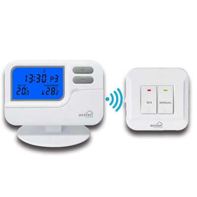 Termostato Ambiente Programmabile Wireless 7 Giorni Caldaia Retroilluminazione Blu