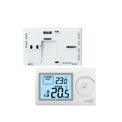 Riseem ABS Display LCD Bianco Non programmabile Termostato domestico digitale per riscaldamento