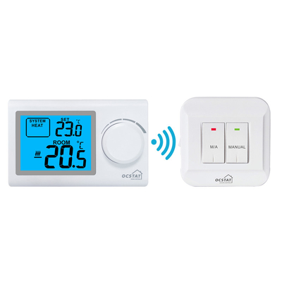Riseem Alimentare con batteria Non programmabile Controllo della temperatura RF Riscaldamento Termostato di stanza wireless