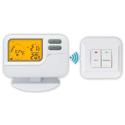 Riseem Calore e raffreddamento programmabile settimanale Termostato di camera wireless con controllo della temperatura sul display LCD