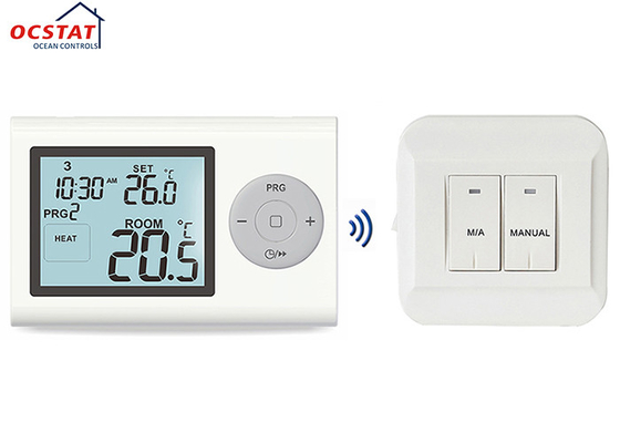Termostato ambiente elettronico programmabile intuitivo per RISCALDAMENTO / Raffreddamento, stile risparmio energetico