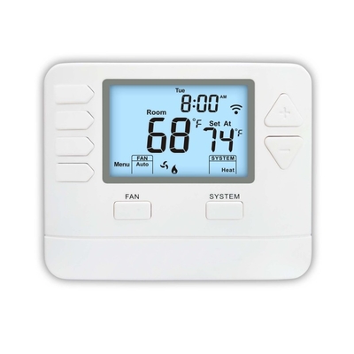 Climatizzatore Riseem Smart WIFI Digital Programmabile Alexa Home Termostato HVAC STN705W 24V Bianco ABS