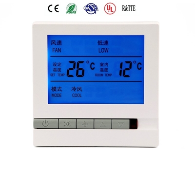 Termostato programmabile non del controllo della temperatura di Digital di colore del regolatore bianco del condizionatore d'aria