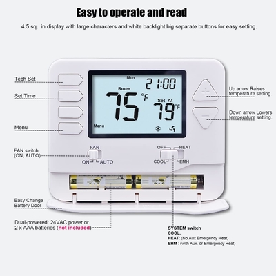 Programmabile non di temperatura del regolatore del condizionatore d'aria di Digital del termostato elettrico della stanza