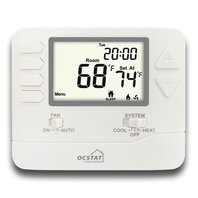 Termostato ambiente programmabile con display LCD, controllo della temperatura e molteplici opzioni di programmazione