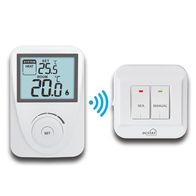 Termostato intelligente RF non programmabile per riscaldamento e raffreddamento con retroilluminazione LCD blu