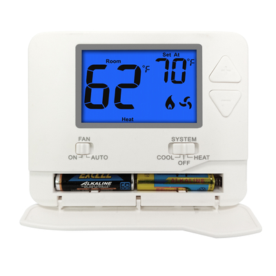 Termostato domestico HVAC 24V con retroilluminazione LCD non programmabile a stadio singolo