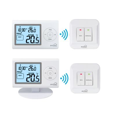 Control Temp Range 5°C-35°C Wireless Room Thermostat with Power supply 2*AAA Battery and RoHS CE ISO Certification