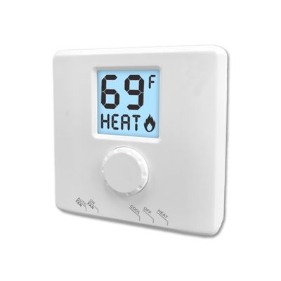 Riseem 24V non programmabile semplice regolabile HVAC 1 calore 1 freddo termostato risparmio energetico e cottura conveniente con batterie alcaline 2 * AA