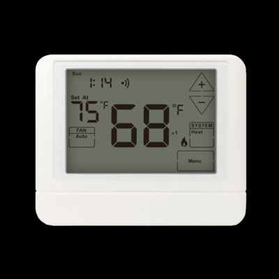 Termostato per pompa di calore elettronico digitale LCD a colori bianchi da 24 V 2 Caldo 1 Freddo per condizionatore d'aria STN855WHD