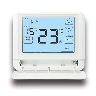 Termostato digitale HVAC programmabile Camera elettronica a batteria LCD 24V Termostato che offre retroilluminazione Colore Bianco Blu Verde e Controllo della temperatura Intervalli da 44°F a 90°F 7°C a 32°C per le soluzioni climatiche