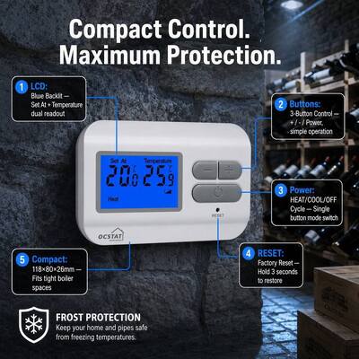 230V Non programmabile caldaia riscaldamento termostato semplice processo di installazione riducendo i costi di manodopera e i tempi di inattività durante gli aggiornamenti del sistema HVAC