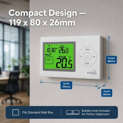 Controllo della temperatura della caldaia a luce verde a colori Termostato regolatore elettronico di temperatura a colori bianchi per il controllo del processo di riscaldamento