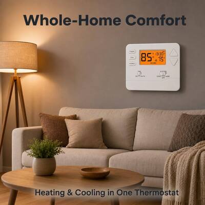 Termostato Programmabile Riseem 2 Caldo 2 Freddo Controllo Temperatura Compatibilità Funziona con la Maggior Parte dei Sistemi di Riscaldamento e Raffreddamento