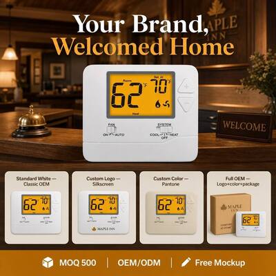 Display LCD a 24 V con cavo elettronica HVAC termostati elettronici non programmabili per ambienti montati a parete o a scatola di giunzione regolatori di temperatura per risparmio energetico