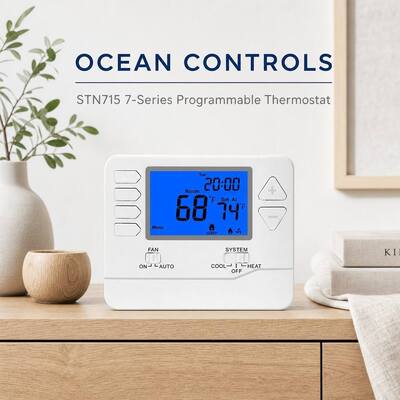 Termostato per aria condizionata HVAC programmabile 24V 2H 2C 7 giorni Dimensioni fisiche compatte 4 72 L X 3 85 A X 1 06 P per controllo HVAC