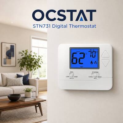 Termostato non programmabile LCD 1 riscaldamento 1 raffreddamento PTAC 24V a batteria Controller temperatura sistema HVAC