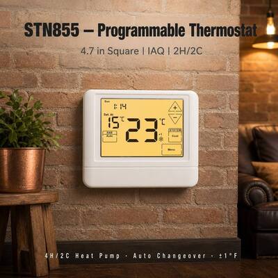 Termostato da parete programmabile 7 giorni STN855 per pompa di calore 7 giorni 2 riscaldamenti 2 raffreddamenti per controllo HVAC