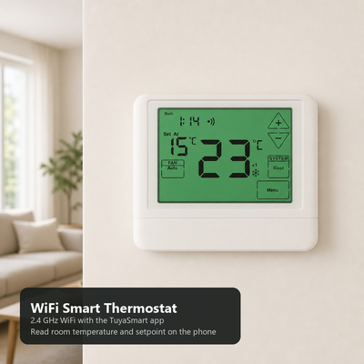 Termostato intelligente 2H 2C Stages 24V elettronico per camera WIFI Controllo vocale Alexa Termostato intelligente programmabile 7 giorni Intervalli di temperatura da 0°C a 40°C Soluzione di gestione della temperatura