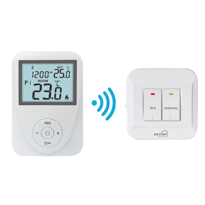 Riseem 230V 7 giorni termostato programmabile caldaia a gas bianca con display LCD digitale