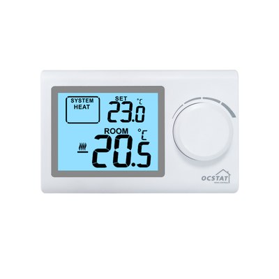 Riseem Bianco LCD Ocstat Caldaia digitale Non programmabile termostato con garanzia di un anno