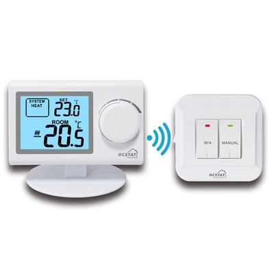 Riseem ABS Shell Non programmabile riscaldamento e raffreddamento termostato RF per sistema HVAC / caldaie a gas Precisione ± 0,5°C