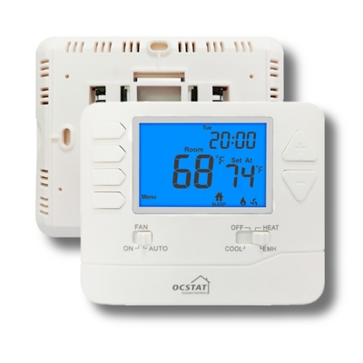 Calore 2 1 termostato programmabile fresco della stanza di pompa di calore per la cucina/bagno 24V