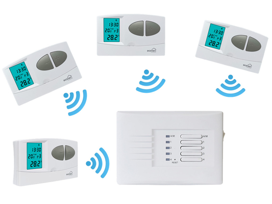 Riseem ODM RF Wireless Multi Zone Radiante Electronic Programmabile Calore della Sala Termostato