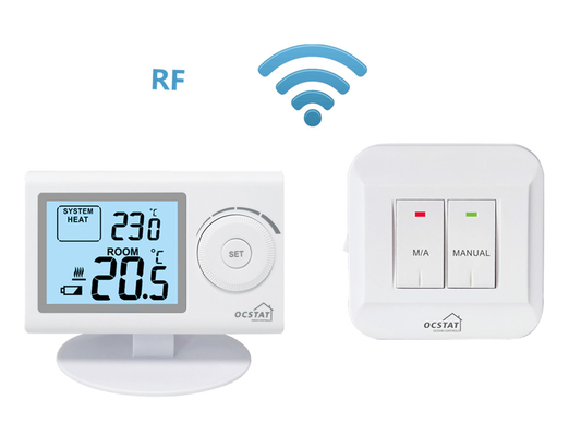 Riseem riscaldamento e raffreddamento termostato non programmabile in camera RF con batteria 2*AAA