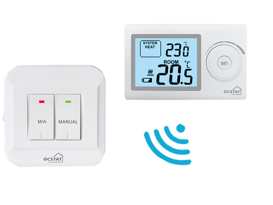 Riseem ABS 230V Smart Digital RF Termostato di stanza non programmabile per riscaldamento a pavimento Garanzia di un anno