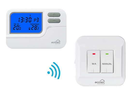 Riseem Bianco ABS 868Mhz RF Camera Wireless Termostato programmabile Digitale Riscaldamento e raffreddamento OEM