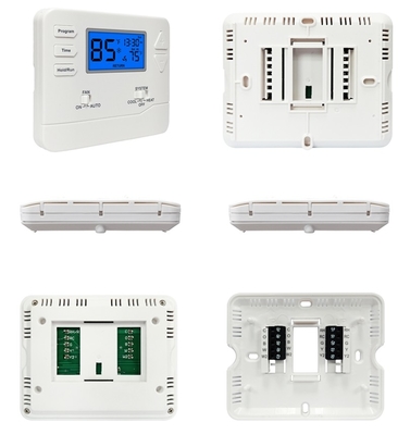 Termostato programmabile STN615 con 2 stadi di riscaldamento/2 di raffreddamento, 7 giorni o 5/1/1, configurabile per elettrico o gas, con retroilluminazione blu e PC ABS IP20