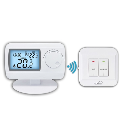 Riseem 230V ABS Wireless Gas Boiler Room Thermostat Sensore NTC per il riscaldamento a pavimento