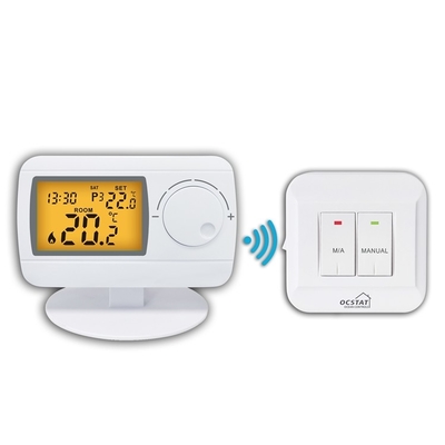 Riseem 433MHZ ABS Digital RF Thermostat per caldaie a gas per locali di riscaldamento e raffreddamento